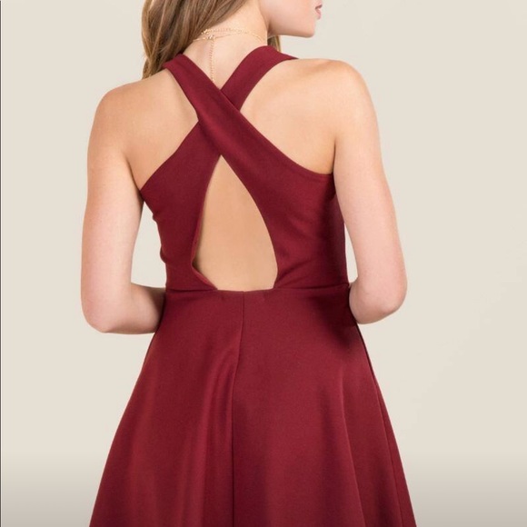 Francesca’s Maroon/Wine Colored Dress - Picture 2 of 2